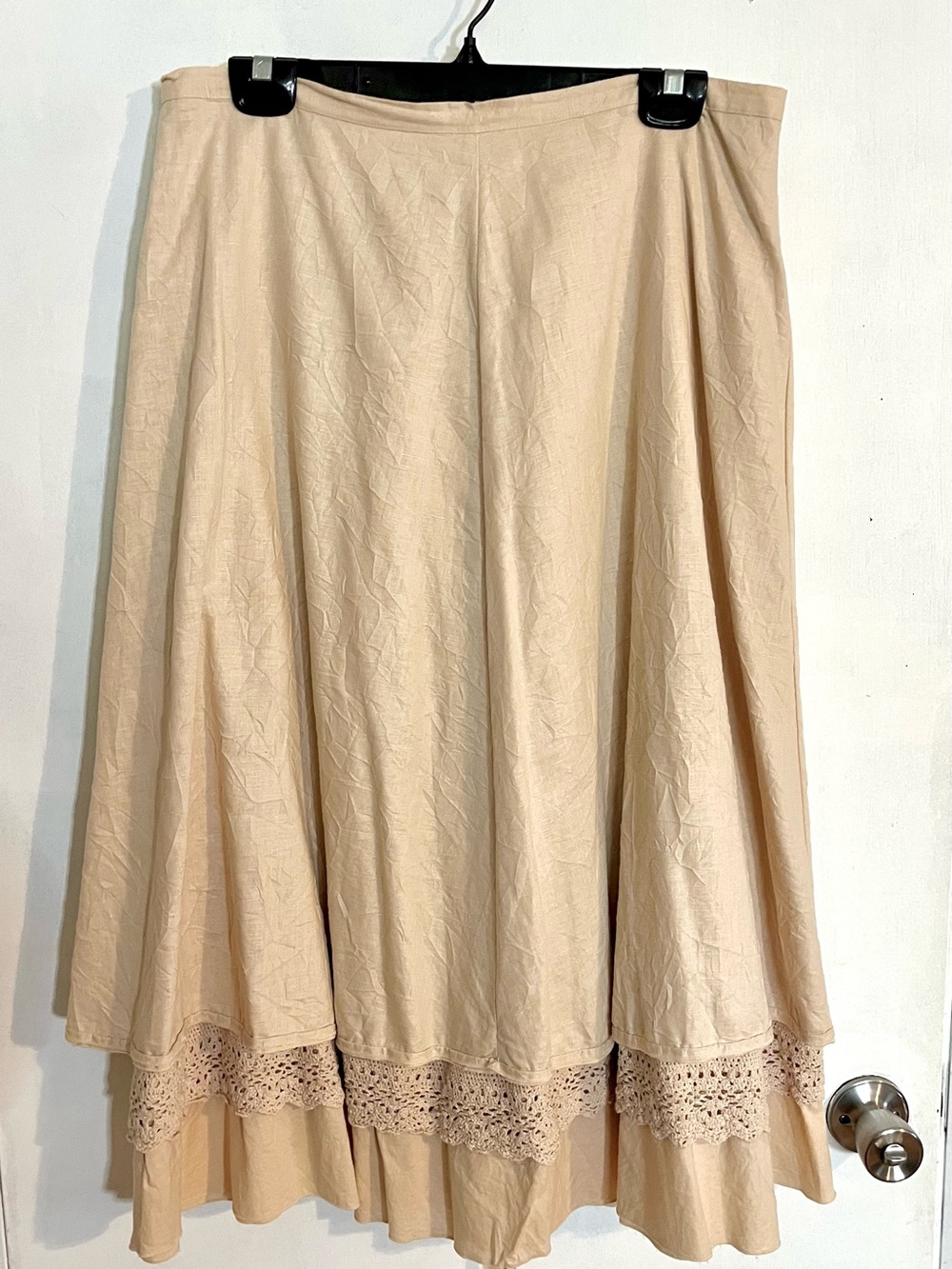 Vintage H&M Blush Linen Maxi Skirt